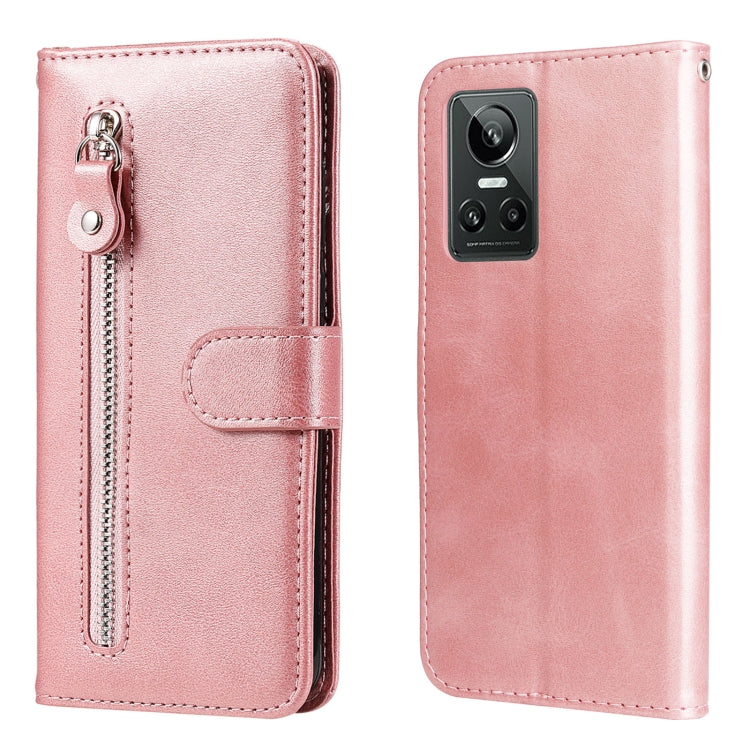Custodia per telefono in pelle con cerniera in vitello, For OPPO Realme GT Neo3, For OPPO Reno7 4G / F21 Pro 4G / 5G, For Samsung Galaxy M33 5G Global, For Samsung Galaxy M53 5G