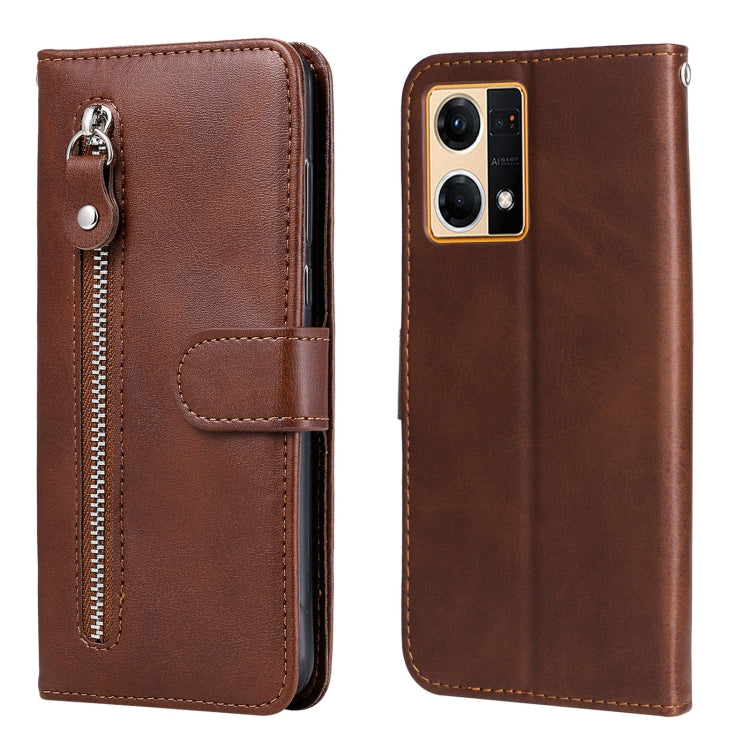 Custodia per telefono in pelle con cerniera in vitello, For OPPO Realme GT Neo3, For OPPO Reno7 4G / F21 Pro 4G / 5G, For Samsung Galaxy M33 5G Global, For Samsung Galaxy M53 5G
