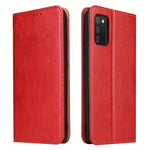 Fierre Shann PU Custodia per telefono in vera pelle con texture in pelle, For Samsung Galaxy A02s, For Samsung Galaxy A13 5G, For Samsung Galaxy A33 5G, For Samsung Galaxy A53 5G, For Samsung Galaxy A73 5G, For Samsung Galaxy S21 FE 5G