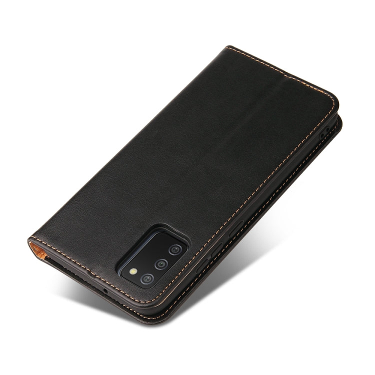 Fierre Shann PU Custodia per telefono in vera pelle con texture in pelle, For Samsung Galaxy A02s, For Samsung Galaxy A13 5G, For Samsung Galaxy A33 5G, For Samsung Galaxy A53 5G, For Samsung Galaxy A73 5G, For Samsung Galaxy S21 FE 5G