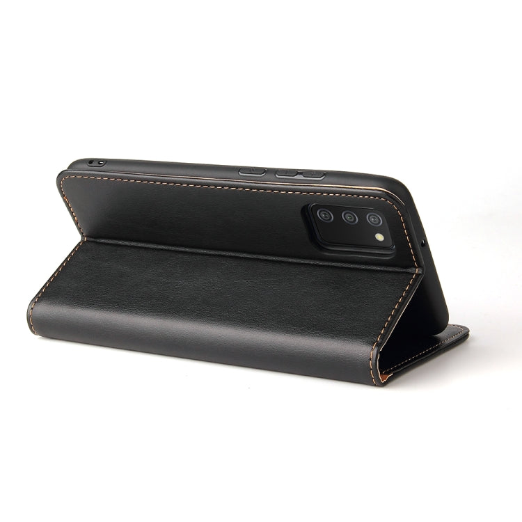 Fierre Shann PU Custodia per telefono in vera pelle con texture in pelle, For Samsung Galaxy A02s, For Samsung Galaxy A13 5G, For Samsung Galaxy A33 5G, For Samsung Galaxy A53 5G, For Samsung Galaxy A73 5G, For Samsung Galaxy S21 FE 5G