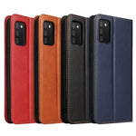 Fierre Shann PU Custodia per telefono in vera pelle con texture in pelle, For Samsung Galaxy A02s, For Samsung Galaxy A13 5G, For Samsung Galaxy A33 5G, For Samsung Galaxy A53 5G, For Samsung Galaxy A73 5G, For Samsung Galaxy S21 FE 5G