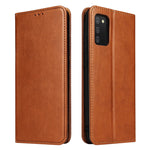 Fierre Shann PU Custodia per telefono in vera pelle con texture in pelle, For Samsung Galaxy A02s, For Samsung Galaxy A13 5G, For Samsung Galaxy A33 5G, For Samsung Galaxy A53 5G, For Samsung Galaxy A73 5G, For Samsung Galaxy S21 FE 5G