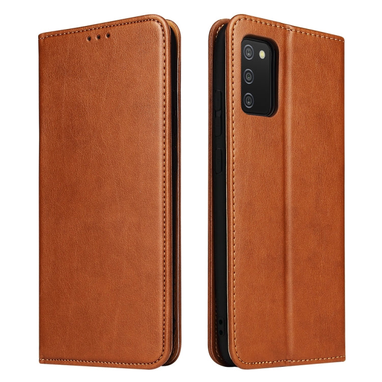 Fierre Shann PU Custodia per telefono in vera pelle con texture in pelle, For Samsung Galaxy A02s, For Samsung Galaxy A13 5G, For Samsung Galaxy A33 5G, For Samsung Galaxy A53 5G, For Samsung Galaxy A73 5G, For Samsung Galaxy S21 FE 5G