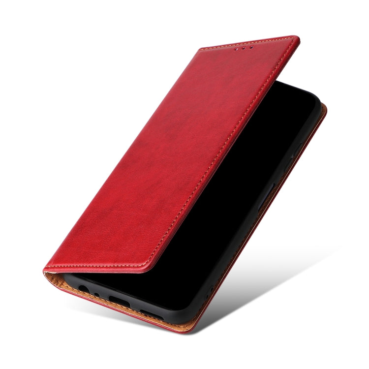 Fierre Shann PU Custodia per telefono in vera pelle con texture in pelle, For Samsung Galaxy A22 5G