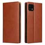 Fierre Shann PU Custodia per telefono in vera pelle con texture in pelle, For Samsung Galaxy A22 5G
