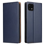 Fierre Shann PU Custodia per telefono in vera pelle con texture in pelle, For Samsung Galaxy A22 5G