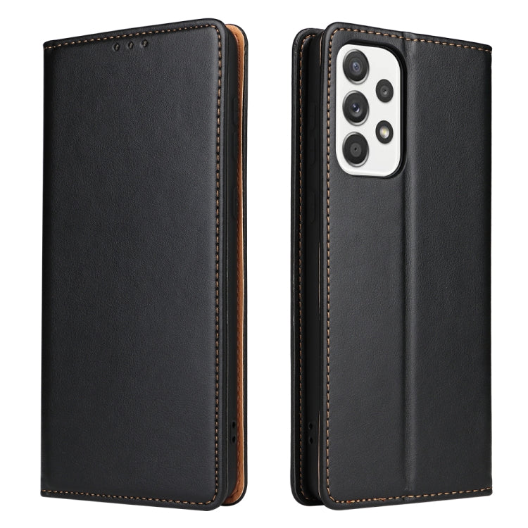 Fierre Shann PU Custodia per telefono in vera pelle con texture in pelle, For Samsung Galaxy A02s, For Samsung Galaxy A13 5G, For Samsung Galaxy A33 5G, For Samsung Galaxy A53 5G, For Samsung Galaxy A73 5G, For Samsung Galaxy S21 FE 5G