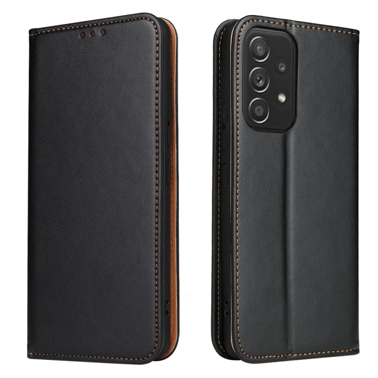 Fierre Shann PU Custodia per telefono in vera pelle con texture in pelle, For Samsung Galaxy A02s, For Samsung Galaxy A13 5G, For Samsung Galaxy A33 5G, For Samsung Galaxy A53 5G, For Samsung Galaxy A73 5G, For Samsung Galaxy S21 FE 5G