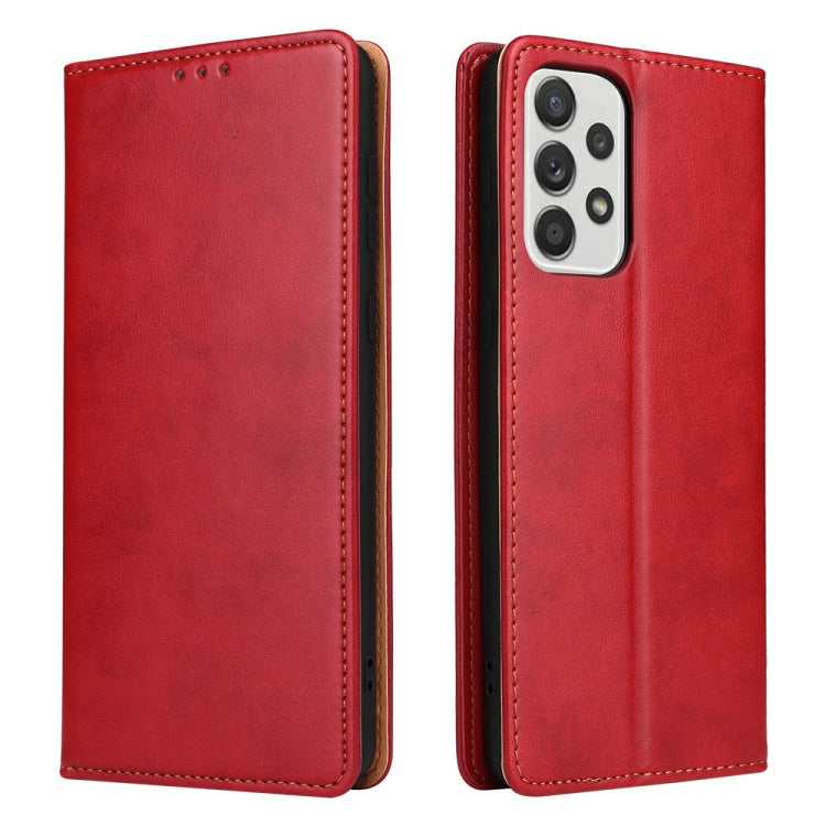Fierre Shann PU Custodia per telefono in vera pelle con texture in pelle, For Samsung Galaxy A02s, For Samsung Galaxy A13 5G, For Samsung Galaxy A33 5G, For Samsung Galaxy A53 5G, For Samsung Galaxy A73 5G, For Samsung Galaxy S21 FE 5G