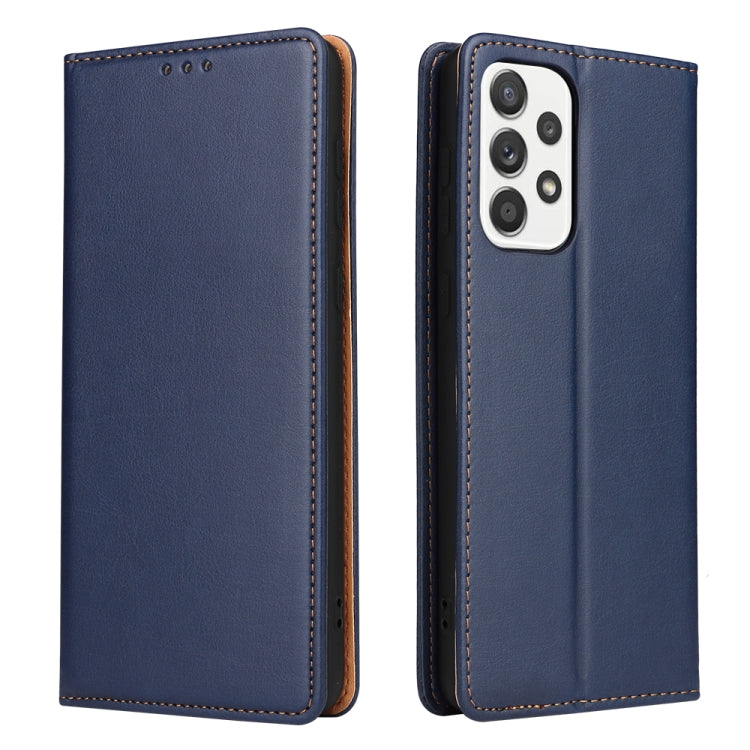 Fierre Shann PU Custodia per telefono in vera pelle con texture in pelle, For Samsung Galaxy A02s, For Samsung Galaxy A13 5G, For Samsung Galaxy A33 5G, For Samsung Galaxy A53 5G, For Samsung Galaxy A73 5G, For Samsung Galaxy S21 FE 5G