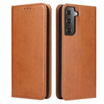 Fierre Shann PU Custodia per telefono in vera pelle con texture in pelle, For Samsung Galaxy A02s, For Samsung Galaxy A13 5G, For Samsung Galaxy A33 5G, For Samsung Galaxy A53 5G, For Samsung Galaxy A73 5G, For Samsung Galaxy S21 FE 5G