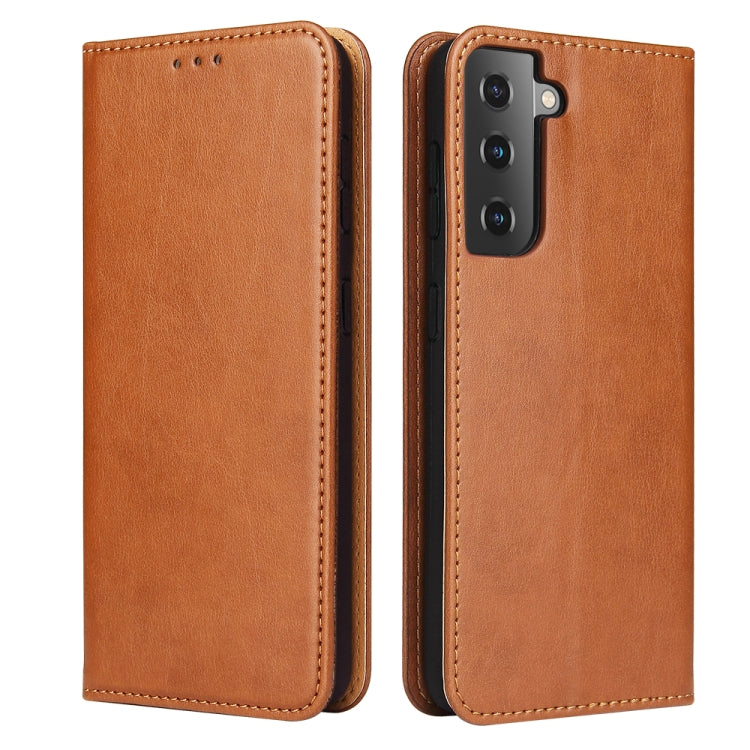 Fierre Shann PU Custodia per telefono in vera pelle con texture in pelle, For Samsung Galaxy A02s, For Samsung Galaxy A13 5G, For Samsung Galaxy A33 5G, For Samsung Galaxy A53 5G, For Samsung Galaxy A73 5G, For Samsung Galaxy S21 FE 5G