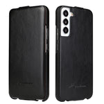 Fierre Shann 64 Custodia per telefono in pelle PU con vibrazione verticale, For Samsung Galaxy S22 5G, For Samsung Galaxy S22+ 5G, For Samsung Galaxy S22 Ultra 5G