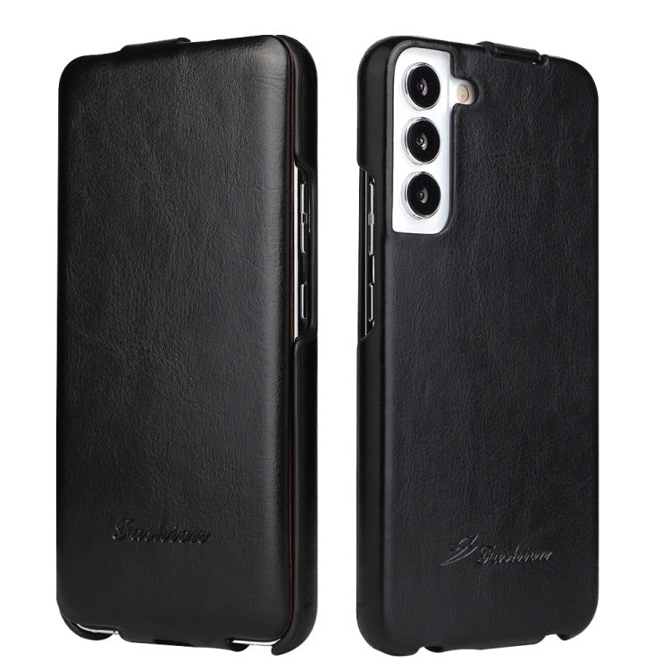 Fierre Shann 64 Custodia per telefono in pelle PU con vibrazione verticale, For Samsung Galaxy S22 5G, For Samsung Galaxy S22+ 5G, For Samsung Galaxy S22 Ultra 5G