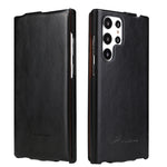 Fierre Shann 64 Custodia per telefono in pelle PU con vibrazione verticale, For Samsung Galaxy S22 5G, For Samsung Galaxy S22+ 5G, For Samsung Galaxy S22 Ultra 5G