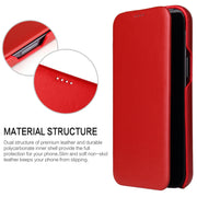 Fierre Shann custodia magnetica per cellulare in vera pelle, For iPhone 13 mini, For iPhone 13, For iPhone 13 Pro, For iPhone 13 Pro Max