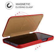 Fierre Shann custodia magnetica per cellulare in vera pelle, For iPhone 13 mini, For iPhone 13, For iPhone 13 Pro, For iPhone 13 Pro Max