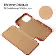 Fierre Shann custodia magnetica per cellulare in vera pelle, For iPhone 13 mini, For iPhone 13, For iPhone 13 Pro, For iPhone 13 Pro Max
