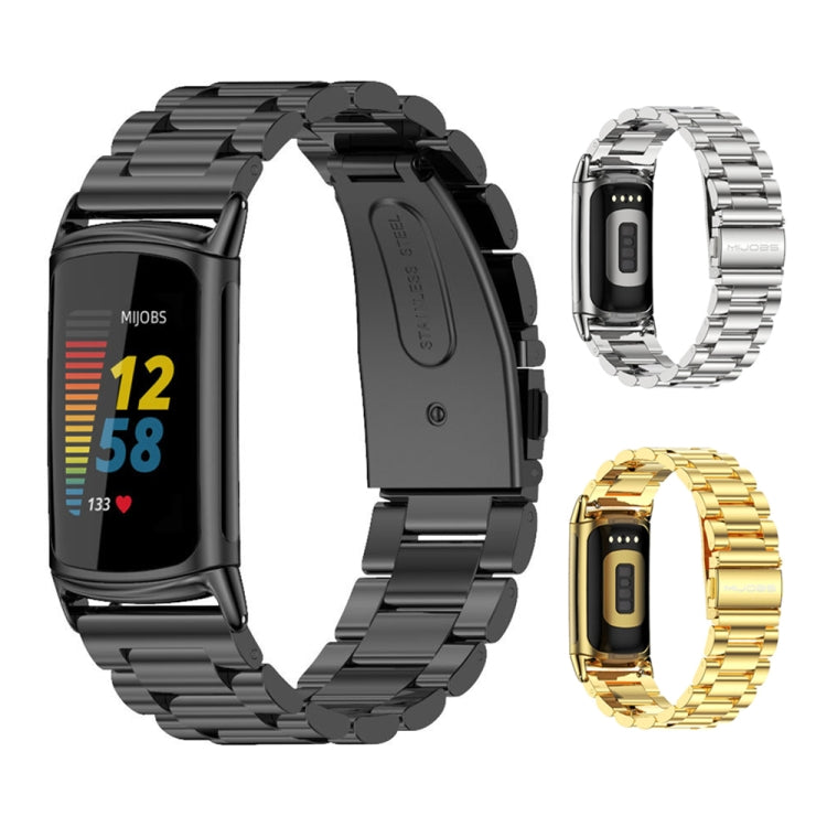 Cinturino per orologio in metallo in acciaio inossidabile Mijobs, For Fitbit Charge5