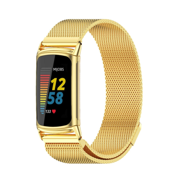Cinturino per orologio in metallo magnetico Mijobs, For Fitbit Charge5
