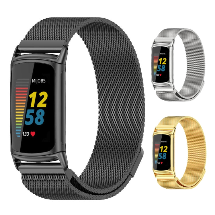 Cinturino per orologio in metallo magnetico Mijobs, For Fitbit Charge5