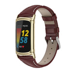 Cinturino per orologio sottile in vera pelle Mijobs, For Fitbit Charge5