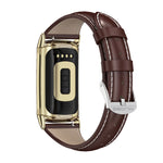 Cinturino per orologio sottile in vera pelle Mijobs, For Fitbit Charge5