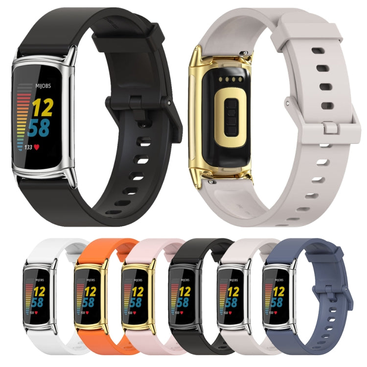 Cinturino per orologio in silicone morbido Mijobs, For Fitbit Charge5
