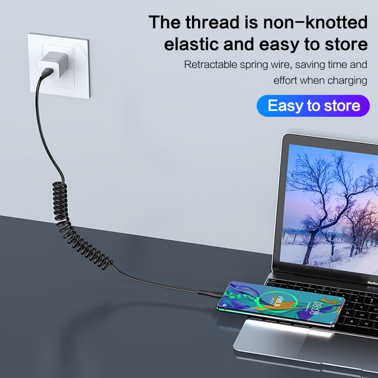 Cavo ricarica micro USB 3A a molla per smartphone Samsung