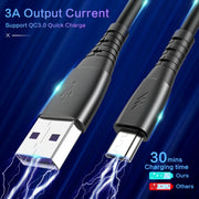 Cavo dati di ricarica a molla micro USB 3A, Micro