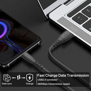 Cavo dati di ricarica a molla micro USB 3A, Micro