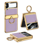 Custodia in pelle a conchiglia per Samsung Galaxy Z Flip3 5G
