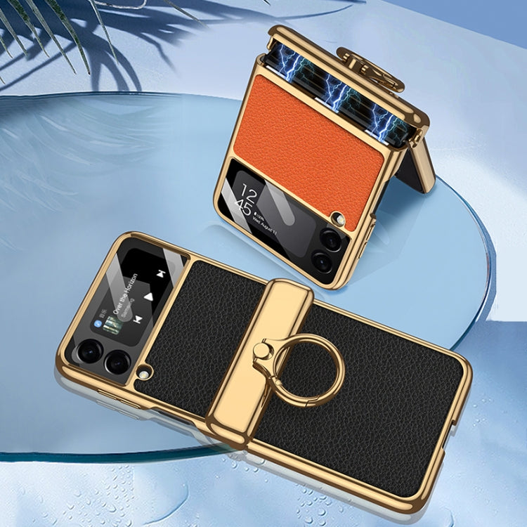 Custodia in pelle a conchiglia per Samsung Galaxy Z Flip3 5G