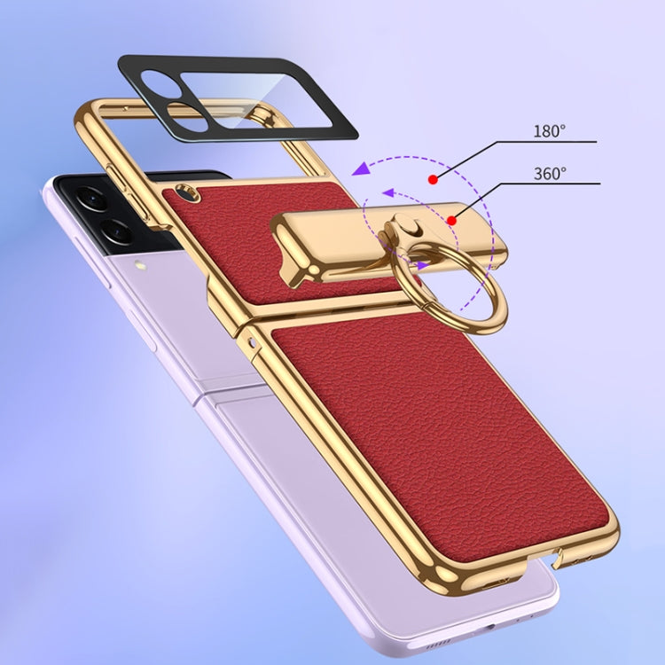 Custodia in pelle a conchiglia per Samsung Galaxy Z Flip3 5G