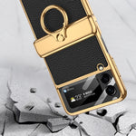 Custodia in pelle a conchiglia per Samsung Galaxy Z Flip3 5G
