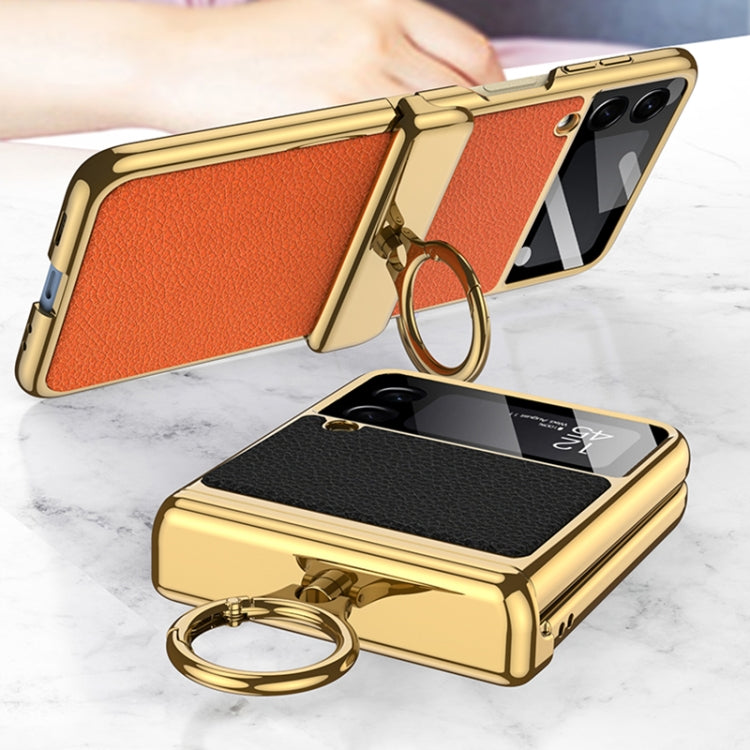 Custodia in pelle a conchiglia per Samsung Galaxy Z Flip3 5G