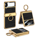 Placcatura integrata GKK + custodia in pelle per telefono a conchiglia, For Samsung Galaxy Z Flip3 5G
