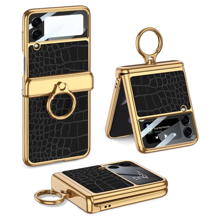 Placcatura integrata GKK + custodia in pelle per telefono a conchiglia, For Samsung Galaxy Z Flip3 5G