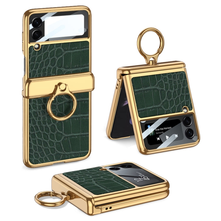 Placcatura integrata GKK + custodia in pelle per telefono a conchiglia, For Samsung Galaxy Z Flip3 5G