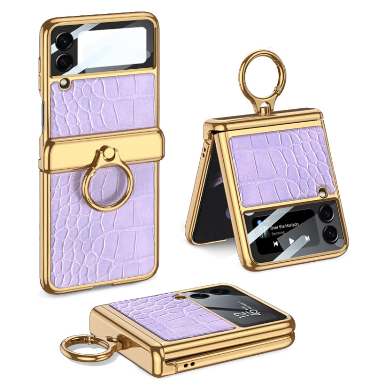 Placcatura integrata GKK + custodia in pelle per telefono a conchiglia, For Samsung Galaxy Z Flip3 5G