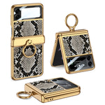 Placcatura integrata GKK + custodia in pelle per telefono a conchiglia, For Samsung Galaxy Z Flip3 5G