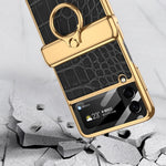 Placcatura integrata GKK + custodia in pelle per telefono a conchiglia, For Samsung Galaxy Z Flip3 5G