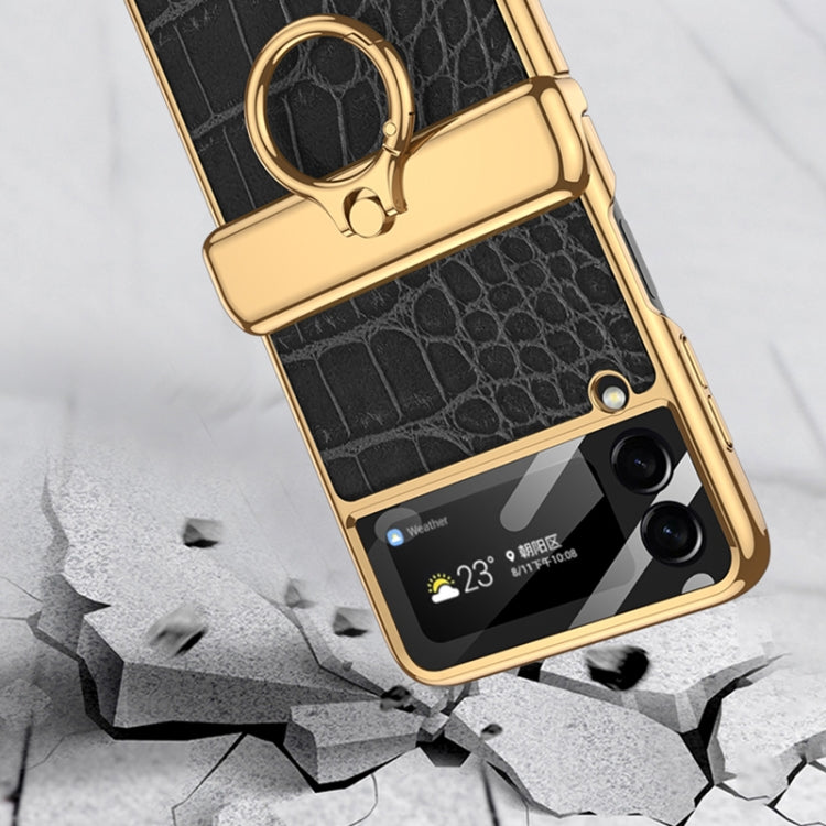 Placcatura integrata GKK + custodia in pelle per telefono a conchiglia, For Samsung Galaxy Z Flip3 5G
