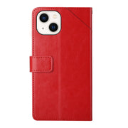 Custodia per telefono in pelle flip orizzontale con cuciture a Y, For iPhone 14, For iPhone 14 Plus, For iPhone 14 Pro, For iPhone 14 Pro Max