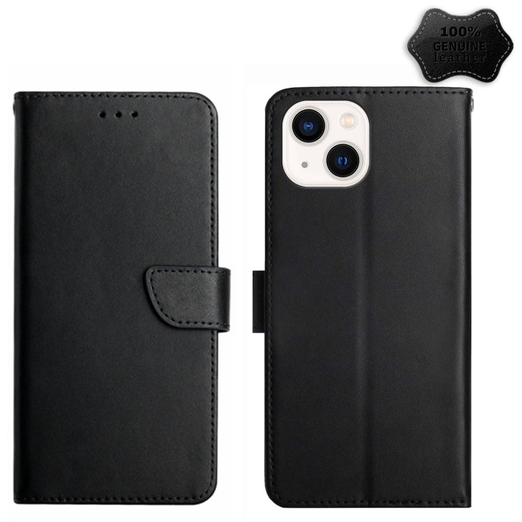 Custodia per telefono flip orizzontale in vera pelle a prova di impronte digitali, For iPhone 14, For iPhone 14 Plus, For iPhone 14 Pro, For iPhone 14 Pro Max