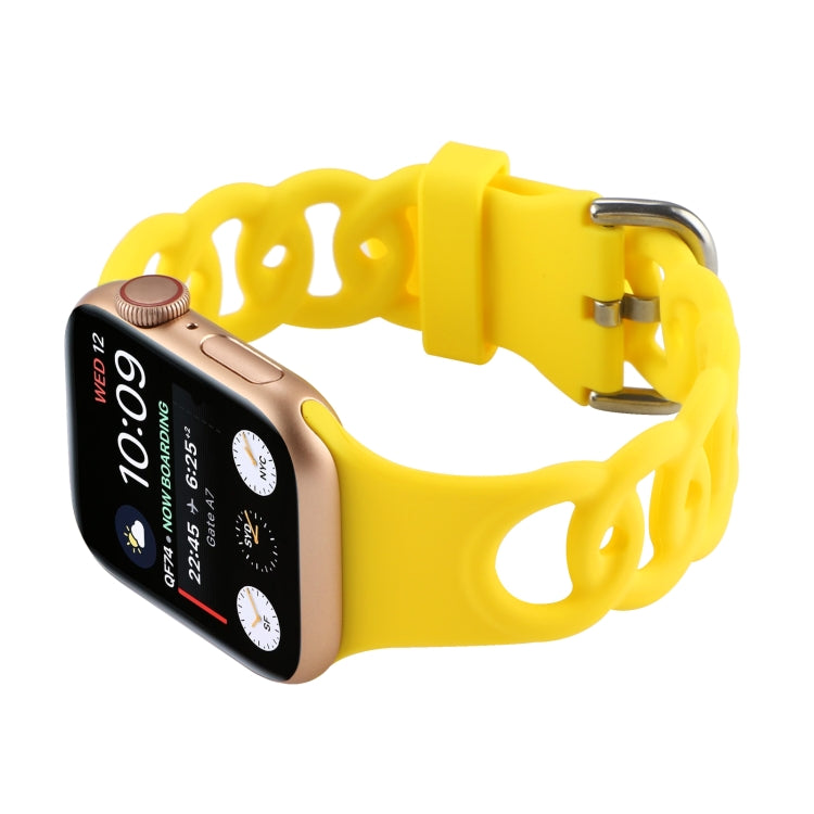Cinturino in silicone cavo per Apple Watch Series, 7 41mm / 6&SE&5&4 40mm / 3&2&1 38mm