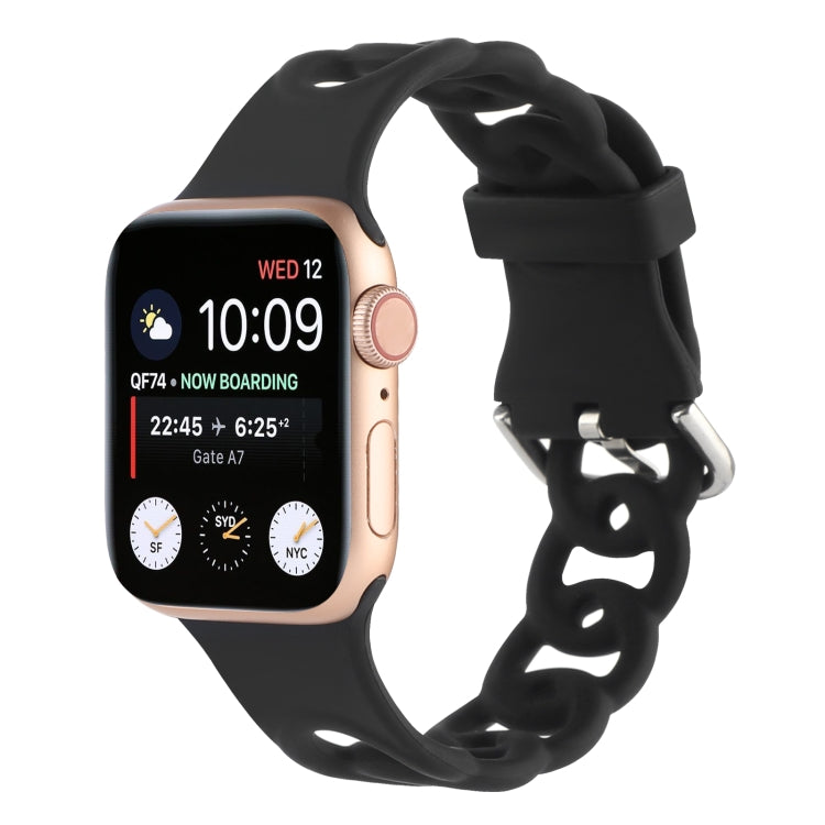 Cinturino in silicone cavo per Apple Watch Series, 7 41mm / 6&SE&5&4 40mm / 3&2&1 38mm