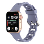 Cinturino in silicone cavo per Apple Watch Series, 7 41mm / 6&SE&5&4 40mm / 3&2&1 38mm