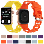 Cinturino in silicone cavo per Apple Watch Series, 7 41mm / 6&SE&5&4 40mm / 3&2&1 38mm